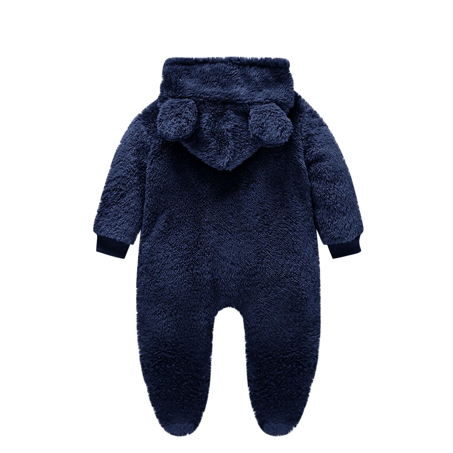 Zyekqe Winter Baby Clothes Keep Warm Fleece Thick Onesie Cute Ear Hooded Jumpsuits Newborn Boys Girls Romper Kids Coats Jackets